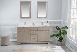 Set mobilier de baie (3 piese), Jussara, Teton 60, Cappuccino
