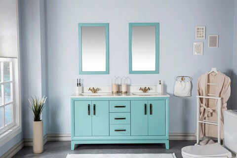 Set mobilier de baie (3 piese), Jussara, Michigan 60, Turcoaz