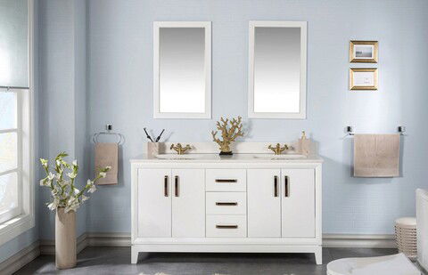 Set mobilier de baie (3 piese), Jussara, Michigan 60, Alb