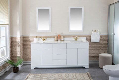 Set mobilier de baie (3 piese), Jussara, Teton 72, Alb