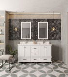 Set mobilier de baie (3 piese), Jussara, Yukon 60, Alb
