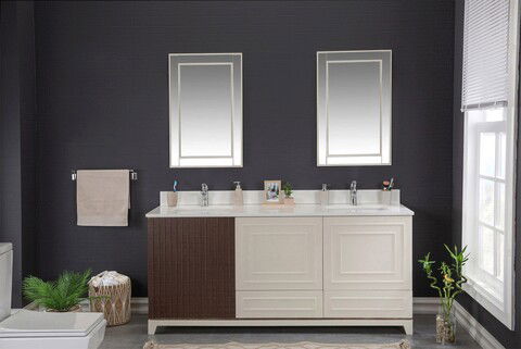 Set mobilier de baie (3 piese), Jussara, Ohio 72, Cremă