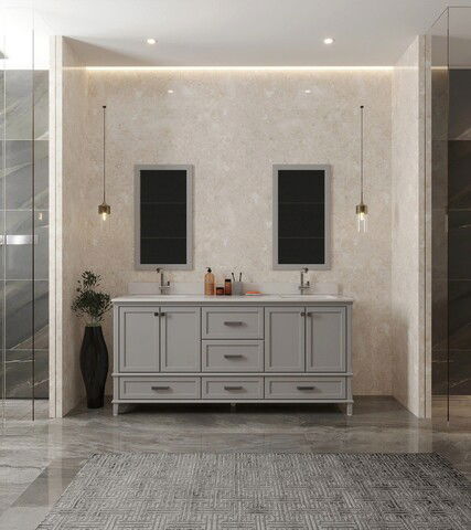 Set mobilier de baie (3 piese), Jussara, Yukon 72, Gri