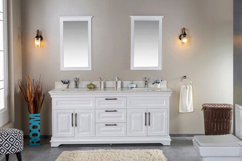 Set mobilier de baie (3 piese), Jussara, Huron 72, Alb