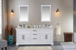 Set mobilier de baie (3 piese), Jussara, Huron 72, Alb