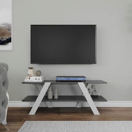 Comoda TV, Kalune Design, April, 120x45x33.1cm, Alb / Antracit