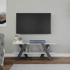 Comoda TV, Kalune Design, April, 120x45x33.1cm, Alb / Gri