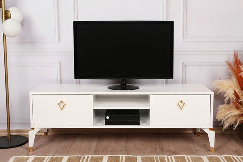 Comoda TV, Kalune Design, Posh, 143x47x40cm, Alb