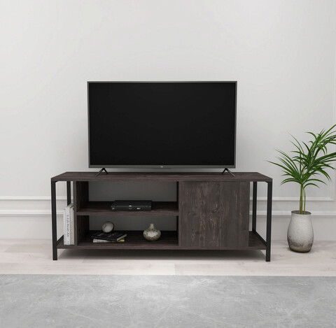 Comoda TV, Kalune Design, Bond, 120x54x30cm, Maro inchis / Negru