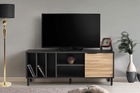 Comoda TV, Kalune Design, Gordes, 140x55x40cm, Maro inchis / Stejar