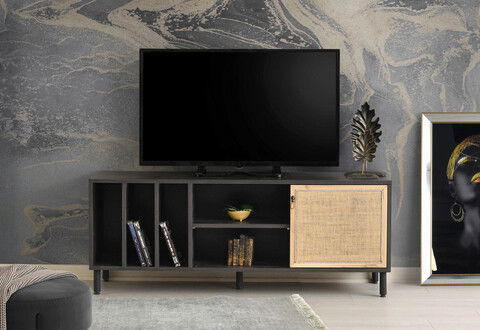 Comoda TV, Kalune Design, Morella, 140x55x40cm, Maro inchis