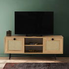 Comoda TV, Kalune Design, Begonya 140, 140x60x40cm, Stejar / Negru