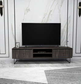 Comoda TV, Kalune Design, Escape 180, 180x50x40cm, Maro inchis / Negru