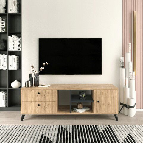 Comoda TV, Lacivert, Onay, 150x55x40cm, Stejar