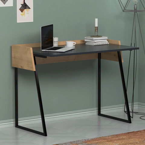 Birou, Lagomood, Rone, 103.6x77.5x56.8cm, Antracit / Stejar