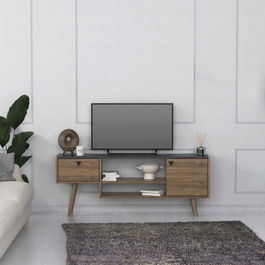 Comoda TV, Lagomood, Nida, 140x55x29.5cm, Antracit / Nuc