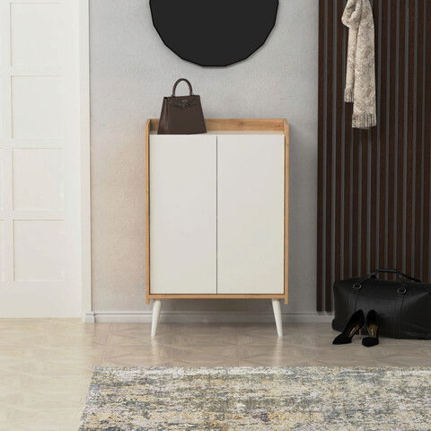 Pantofar, Lagomood, Ruby, 73.6x108x35cm, Alb / Stejar
