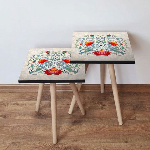 Set masute 2 piese, Leona, 2SHP144, Multicolor