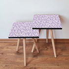 Set masute 2 piese, Leona, 2SHP247, Violet / Alb