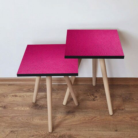 Set masute 2 piese, Leona, 2SHP366, Fucsie
