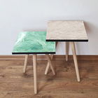 Set masute 2 piese, Leona, 2SHP443, Verde / Alb / Bej