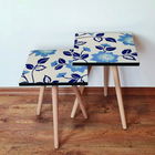 Set masute 2 piese, Leona, 2SHP62, Albastru marin / Albastru / Bej