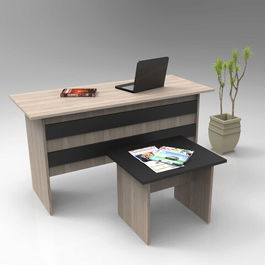 Set de mobilier de birou, Locelso, VO8, Stejar / Negru