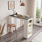 Masa de bar, Locelso, ST1, 120x101.8x51.6cm, Alb / Gri