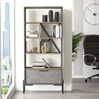 Corp biblioteca, Locelso, VS4, 75.5x160.8x44.5cm, Maro / Gri / Antracit