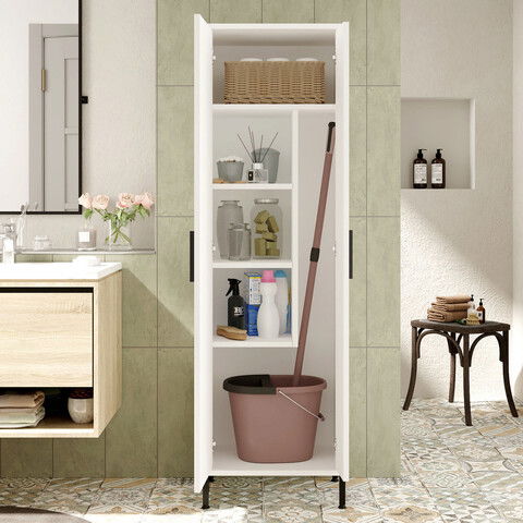 Dulap multifunctional, Locelso, DY1-W, 50.4x165x35.7cm, Alb