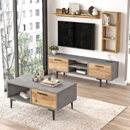 Set mobilier living, Locelso, MS5-GA, Pinul Atlantic / Antracit