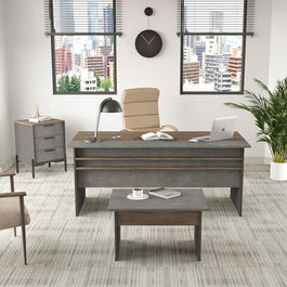 Set de mobilier de birou, Locelso, VS7, Maro / Gri / Antracit