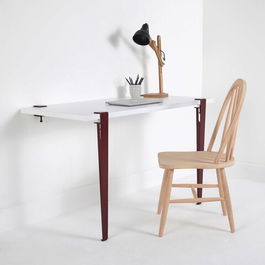 Birou, Logg, Cuarius, 120x75x60cm, Alb / Burgundia