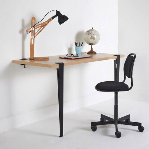 Birou, Logg, Cuarius, 120x75x60cm, De lemn / Negru