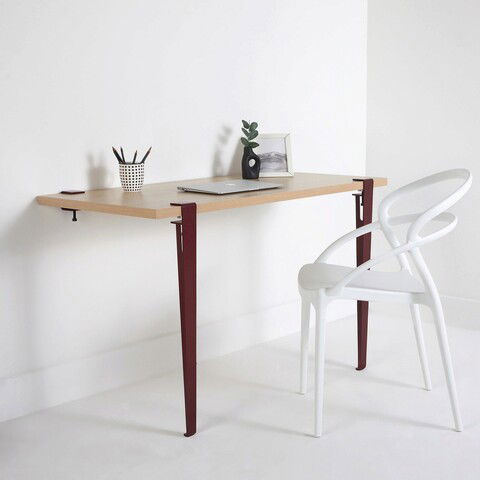 Birou, Logg, Cuarius, 120x75x60cm, De lemn / Burgundia