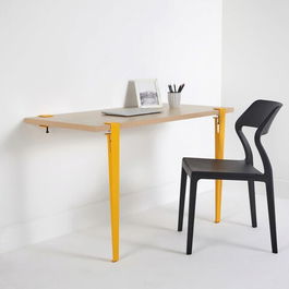 Birou, Logg, Cuarius, 120x75x60cm, De lemn / Galben