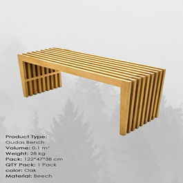 Bancă, Massive Design, Gudas Medium, 120x45x36cm, Stejar