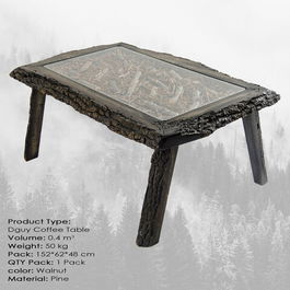 Măsuţă de cafea, Massive Design, Dguy Large, 150x46x60cm, Nuc