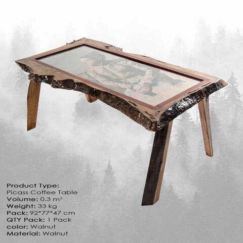 Măsuţă de cafea, Massive Design, Picass Small, 90x45x75cm, Nuc