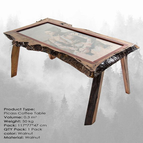 Măsuţă de cafea, Massive Design, Picass, 115x45x75cm, Nuc