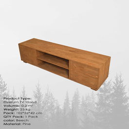 Comoda TV, Massive Design, Elverum Xsmall, 100x50x40cm, Fag