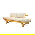 Canapea 2 locuri, Massive Design, Sofia, 200x31x60cm, Fag / Alb