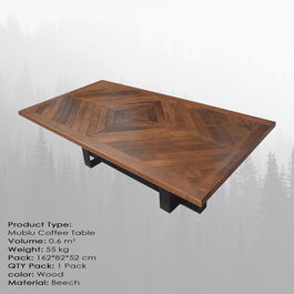 Măsuţă de cafea, Massive Design, Mublu Medium, 160x50x80cm, Nuc