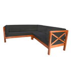 Canapea de coltar, Massive Design, Tambo, 215.200x70x68cm, Negru