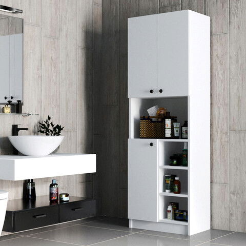 Dulap multifunctional, Mezza, Order 3000 , 59.6x180x35cm, Alb