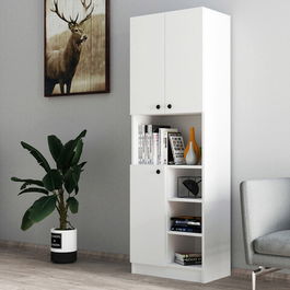 Dulap multifunctional, Mezza, Order 3004, 59.6x180x35cm, Alb