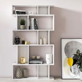 Corp biblioteca, Minima, Piramide Wide , 90x160x22cm, Alb