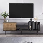 Comoda TV, Minima, Pietra, 160x57.2x35cm, Nuc / Negru