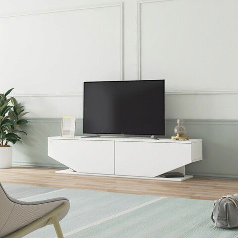 Comoda TV, Minima, Ares, 160x37x32.7cm, Alb