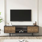 Comoda TV, Minima, Colosseo, 160x52x35cm, Negru / Nuc